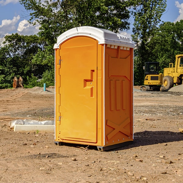 can i customize the exterior of the porta potties with my event logo or branding in Davis Creek